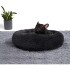 Cama Para Gato Cucha Puff Peluda Cómoda 50 Cm Mascota Color Variante Negro