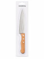 CUCHILLA MANGO DE MADERA PLATEADO