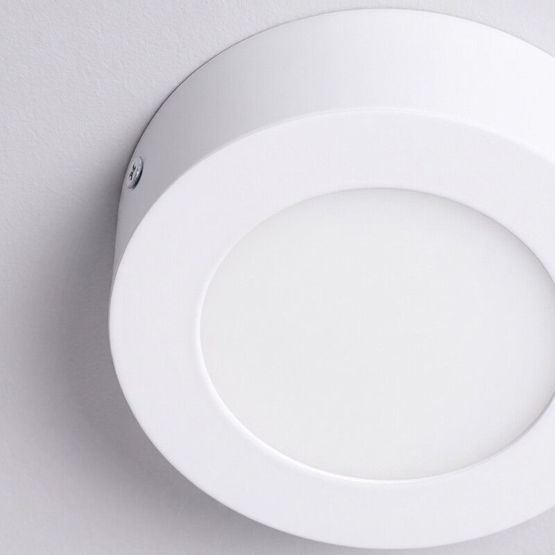 PLRA006 Panel LED Redondo de Adosar 6W Luz Fría