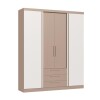 Ropero Placard Bravo New 4 Puertas 3 Cajones Duna/Blanco Ropero Placard Bravo New 4 Puertas 3 Cajones Duna/Blanco