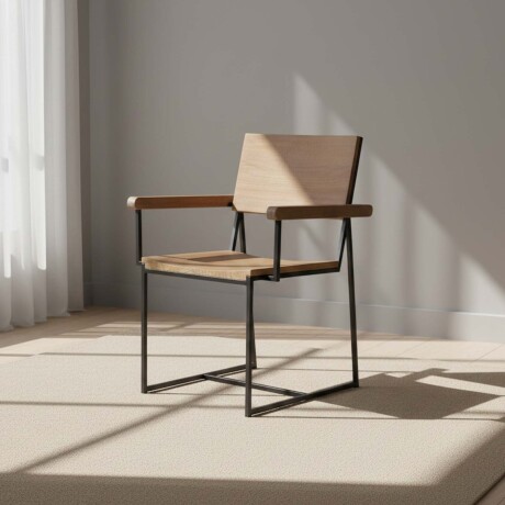 SILLA NATURAL/BEIGE MADERA BAXTER