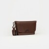Mini bag Nina en cuero graneado Chocolate Niquel