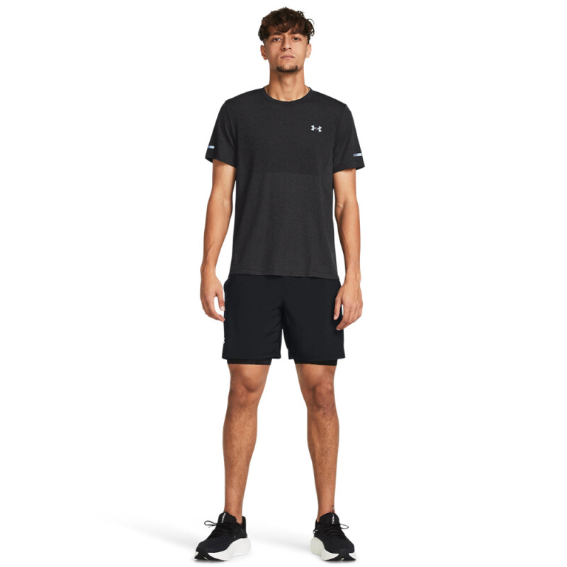 UA LAUNCH 7'' 2-IN-1 SHORTS-GRY BLK-001