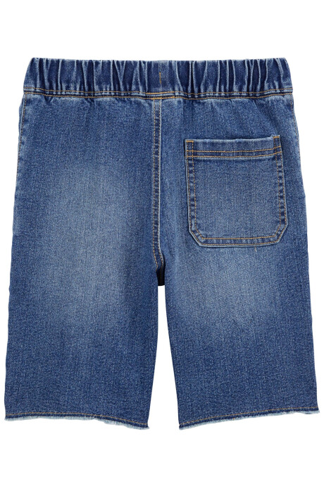 Bermuda jean con cordón Sin color