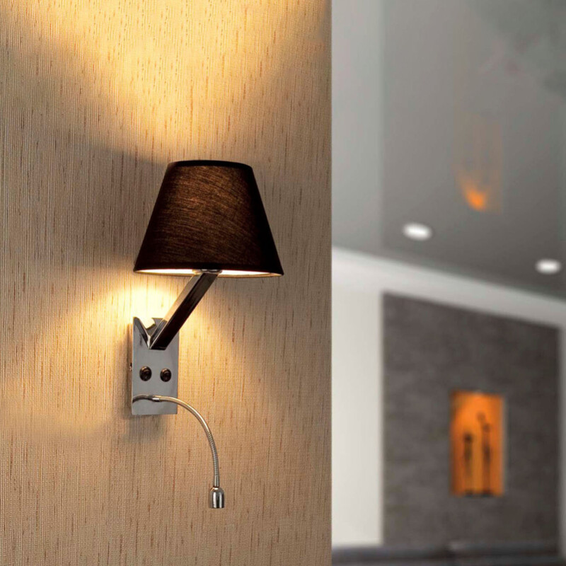ARTEFACTO VASCA SERIES CON LUZ<br /> PARA PARED Luminaria de Pared Vasca Series Negra