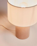 Lámpara de mesa Bianella de pana beige