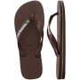 Sandalias Havaianas Brasil Logo Hombre Marrón Oscuro Blanco