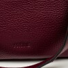 Cartera al hombro Minimal en Cuero Graneado Bordeaux