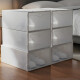 Kit 6 Organizador de zapatos en plástico apilable Blanca