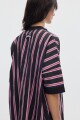 Camisola Vice Print Stripes Black