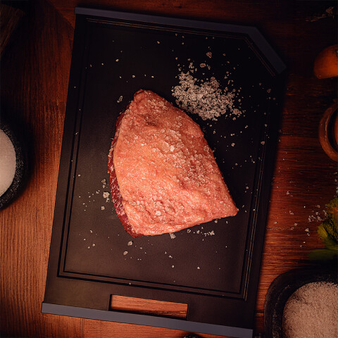 Tabla plastica negra 43x30cm "CHURRASCO" -TRAMONTINA TN9883