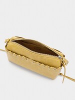 Bolso De Hombro Trenzado mostaza