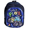 Mochila Estampada Con Relieve Pre-escolar Auto