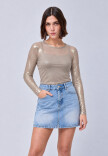 Remera Tul Champagne