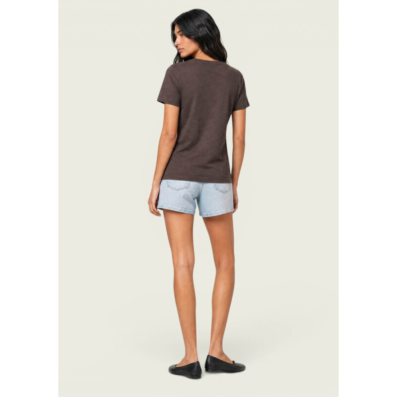 CAMISETA MM FEM MARROM ESCURO