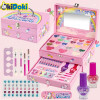Maletín de maquillajes con sombras, brillos, esmaltes y más... Rosa
