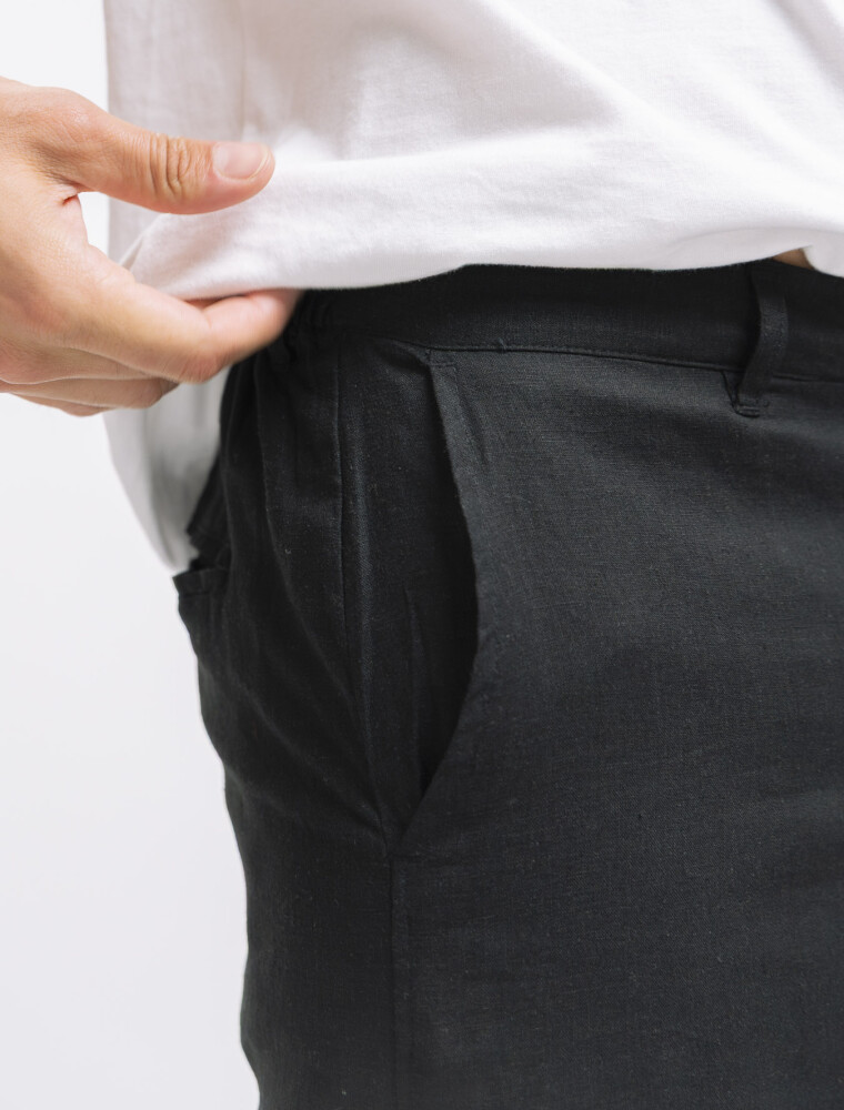 Pantalon Lino Nihau Negro