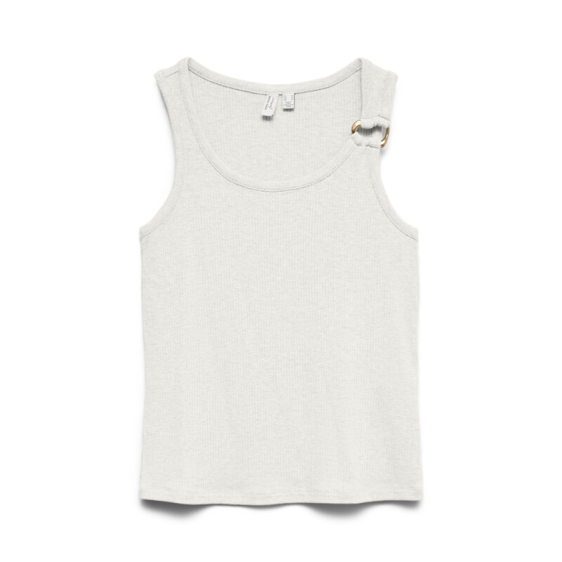 VMKIKI S/L O-NECK TOP JRS BTQ SNOW WHITE
