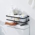 Estante organizador de pared para baño Negro