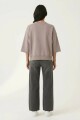 Sweatshirt manga 3/4 con bolsillo Rosa Palido