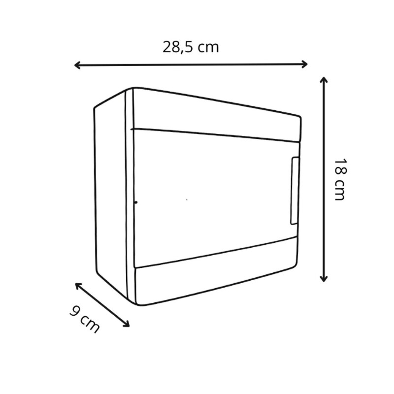 Tablero 12 Módulos de Exterior Tablero 12 Módulos de Exterior Negro