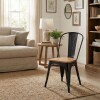 Silla asiento de Madera Tolix Negro