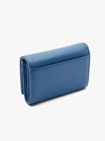 Cartera Con Textura Y Solapa azul