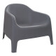 4 Sillones Skarpo + Mesa redonda Puket GRIS