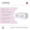 Gazebo estructural liviano con paredes 6x3 mts Blanco