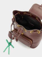 Mini Mochila Com Colgante burdeos