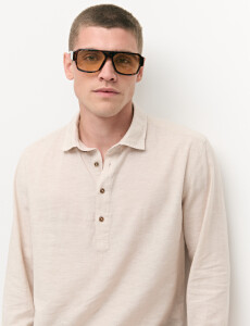 012766 CAMISA LINO WIN Beige