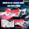 Auto a control remoto futurista, con luz y efecto humo!!! Celeste