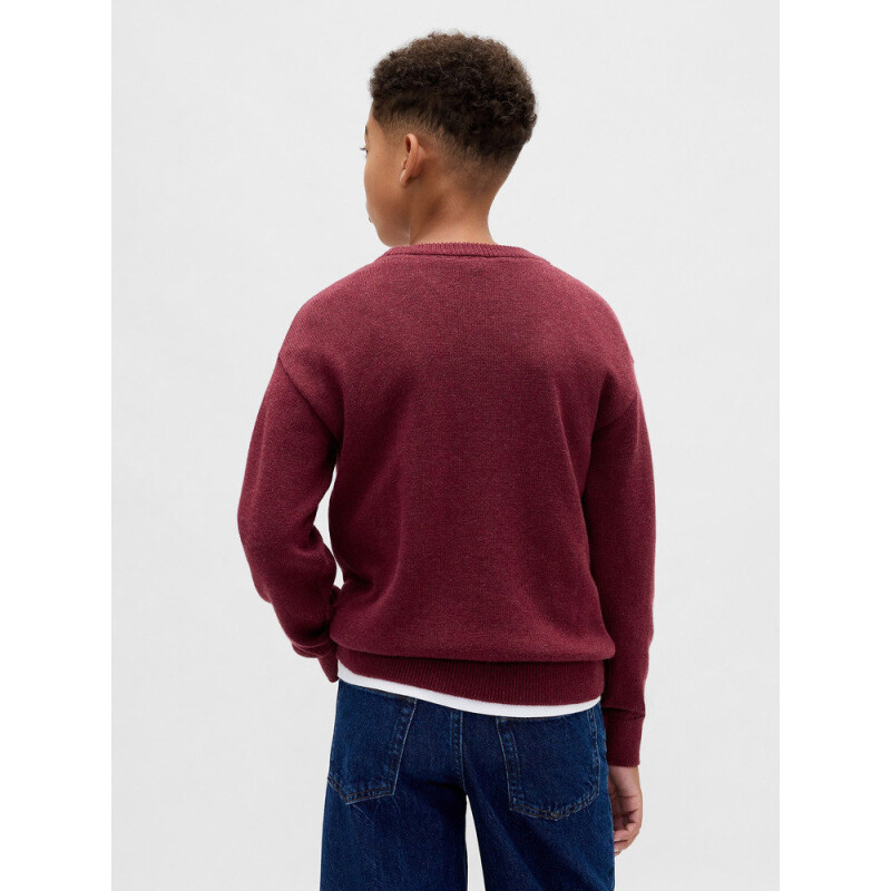 LS COTTON CREW RED DELICIOUS