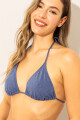 TRIANGULO KRISTEN AZUL GLACIAL - SILVER LUREX FABRIC