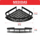 Set x2 Estante esquinero de metal NEGRO