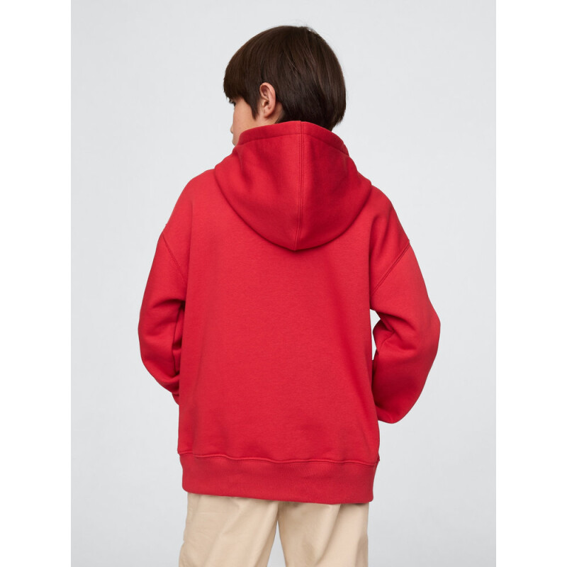 V-FRCH FT BAS HERITAGE LOGO PO LIGHT HEATHER GREY B08 L MODERN RED