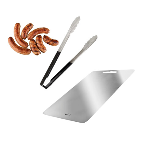 Kit Parrillero con Pinza Tabla y Delantal Kit Parrillero con Pinza Tabla y Delantal