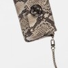 Mini bag Bloom en cuero snake print Taupe