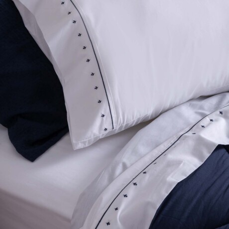 JUEGO DE SABANAS KING ALGODON BLANCO EMBRO 200H