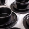 Juego de vajilla cerámica 16 piezas negro Juego de vajilla cerámica 16 piezas negro