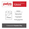 Sábanas 2 Plazas Juego 4 Piezas C/ Funda Almohadas Polyester Beige Liso Sábanas 2 Plazas Juego 4 Piezas C/ Funda Almohadas Polyester Beige Liso