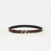 Cinturon Cleo en cuero graneado Marron