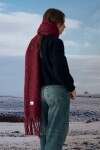 Bufanda lisa lurex bordo