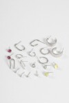 Set de 10 pins variados plateado
