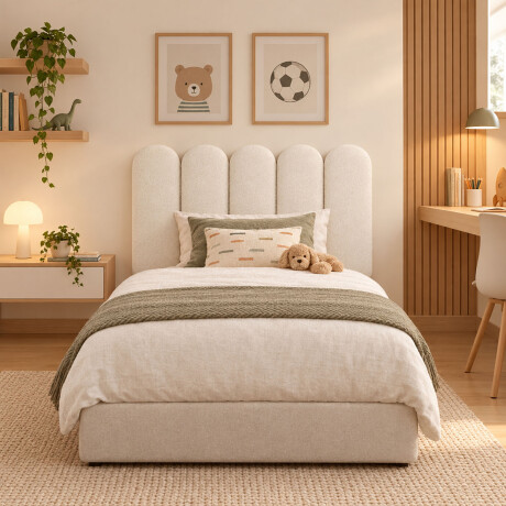 RESPALDO 1 PLAZA TELA NATURAL-BEIGE ANNIE