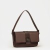 Cartera al hombro Signature en nylon Chocolate