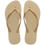 Sandalias Havaianas Slim Mujer Gris Arena/Dorado Claro