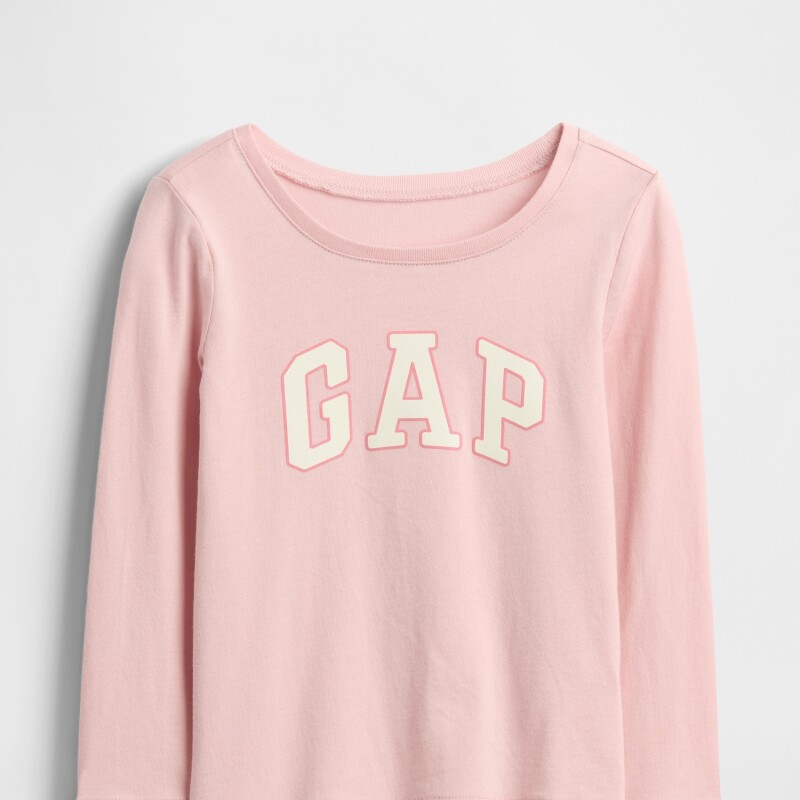 V-FRCH LS LOGO TEE PURE PINK