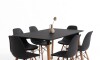 Juego de comedor 6 sillas Eames 120 Negro