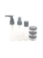 RECIPIENTES PARA VIAJE 7 PCS GRIS (V)